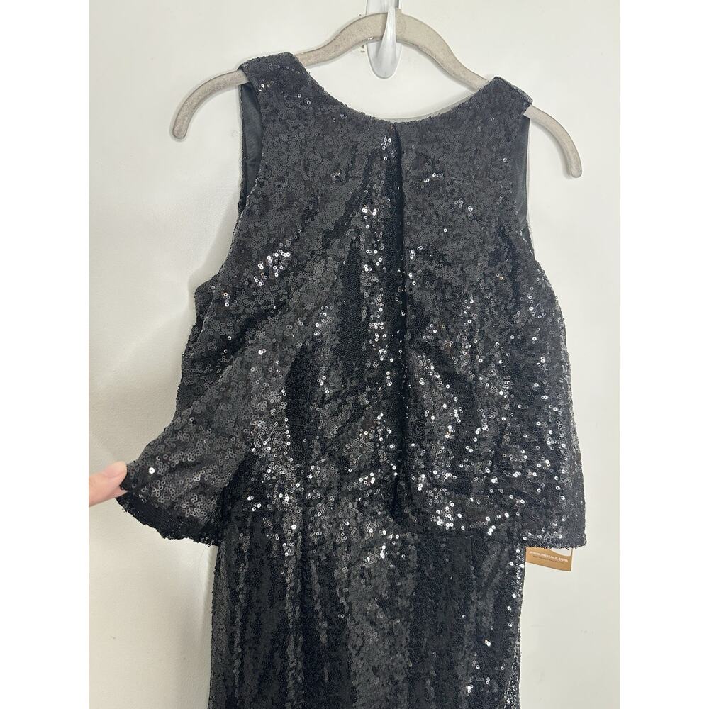 Missacc Women’s Black Sequin Formal Sleeveless Gown Dress Size 10 New - Picture 3 of 6